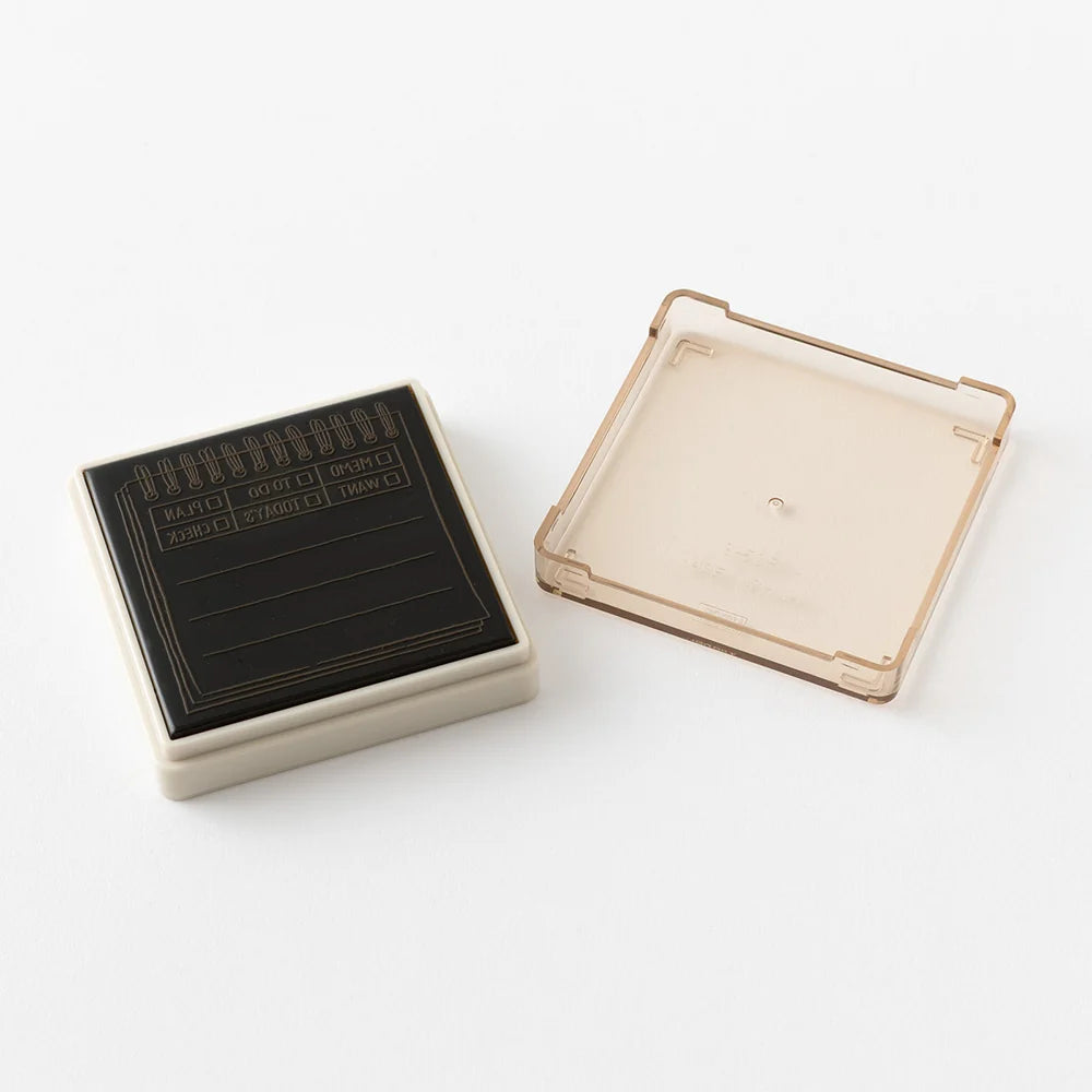 Midori Soft Color Paintable Pre-Inked Stamp - Brown: Memo