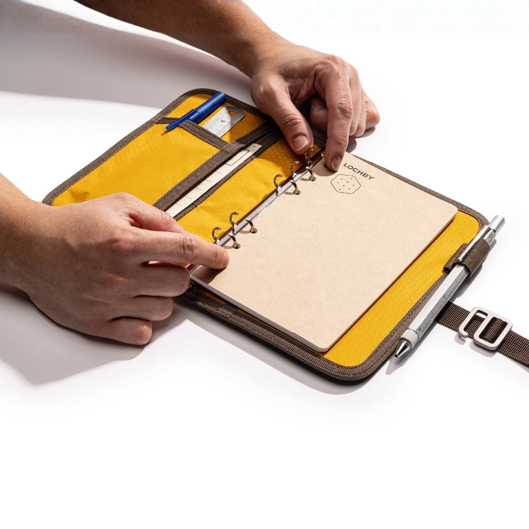 LOCHBY A6 6-Ring Field Binder - Brown