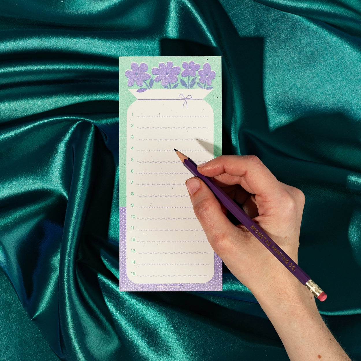 Bromstad Printing Risograph Notepad - Vase of Flowers