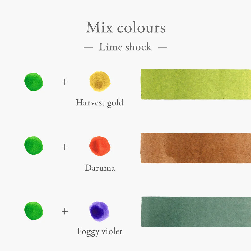 Kakimori Inkstand Colour 04 Lime Shock (35ml) Bottled Ink