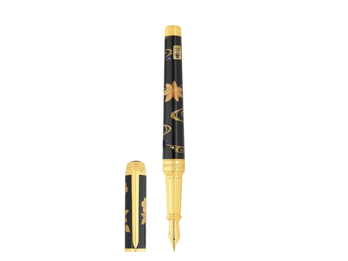 S.T. Dupont Line D Eternity XL Maki-e Fountain Pen - Ryusui Shunju