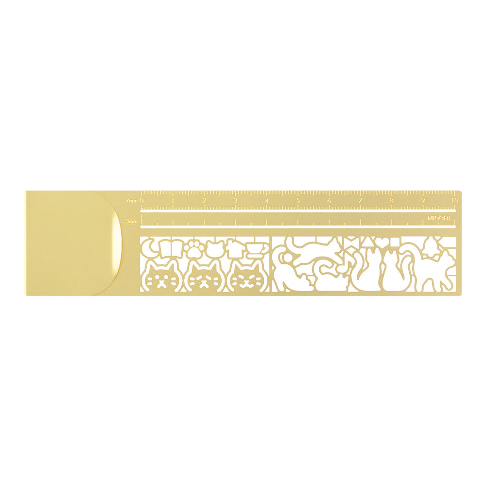 Midori Clip Ruler - Cat