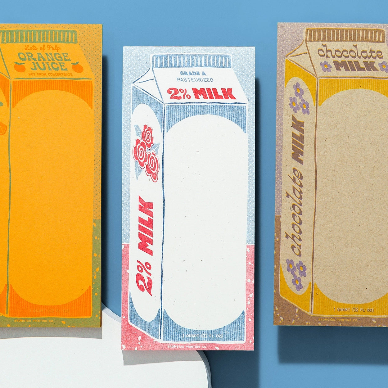 Bromstad Printing Risograph Notepad - 2% Milk