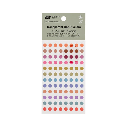 Hobonichi TSUKI no IRO Transparent Dot Stickers (6mm)
