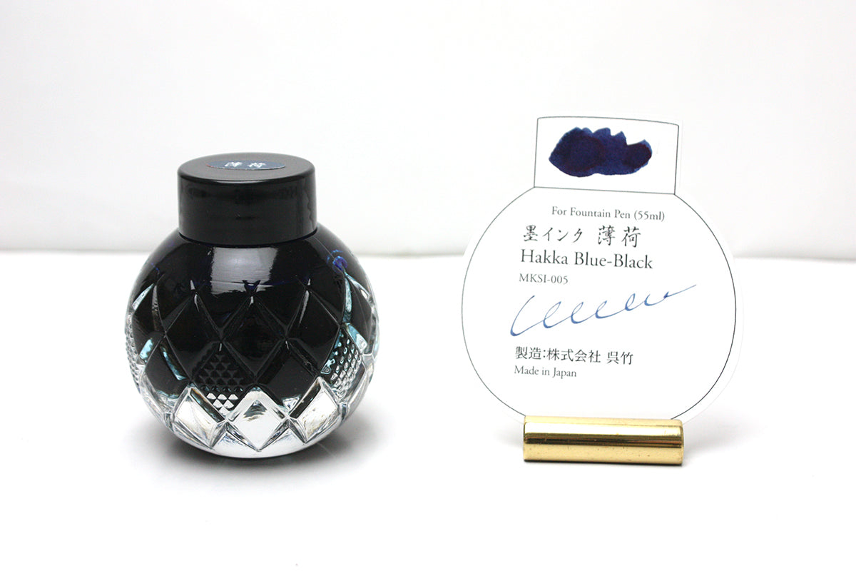 Mitasanshodo x KURETAKE Scented Sumi (55ml) Bottled Ink - Hakka Blue-Black