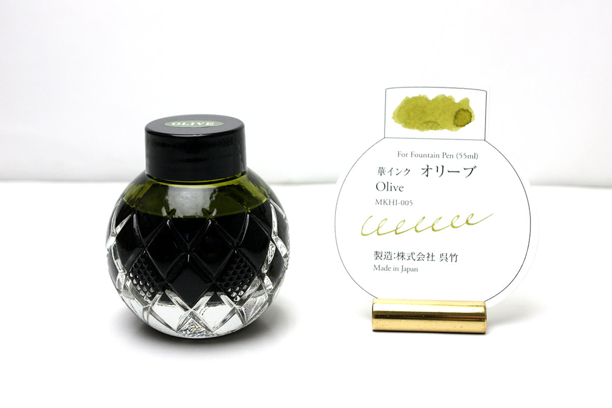 Mitasanshodo x KURETAKE Scented Hana (55ml) Bottled Ink - Olive