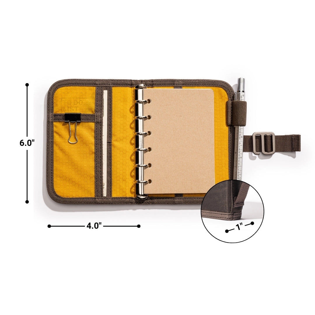 LOCHBY A7 6-Ring Field Binder - Brown