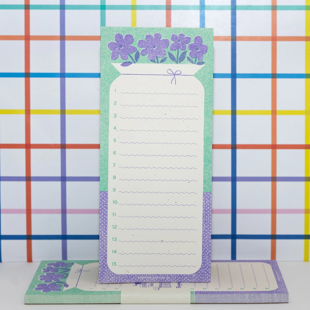 Bromstad Printing Risograph Notepad - Vase of Flowers