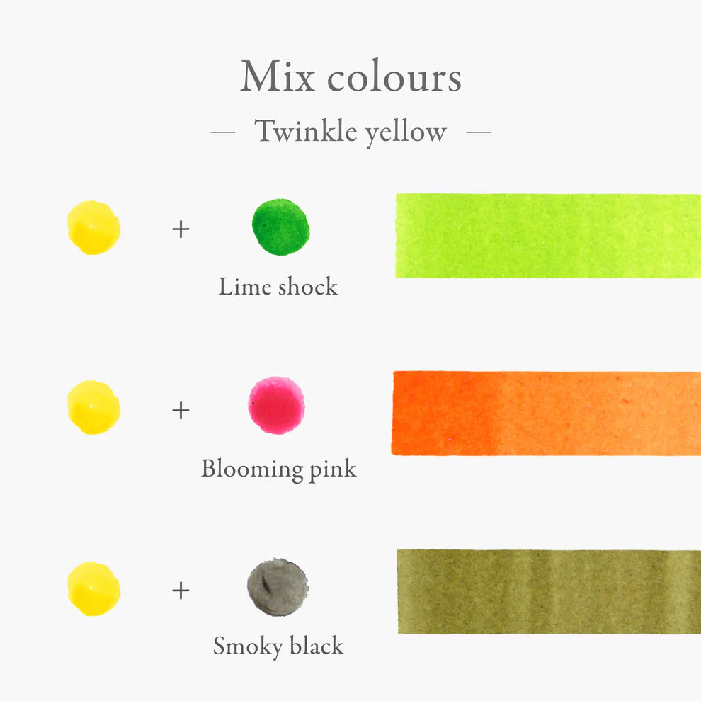 Kakimori Inkstand Colour 07 Twinkle Yellow (35ml) Bottled Ink