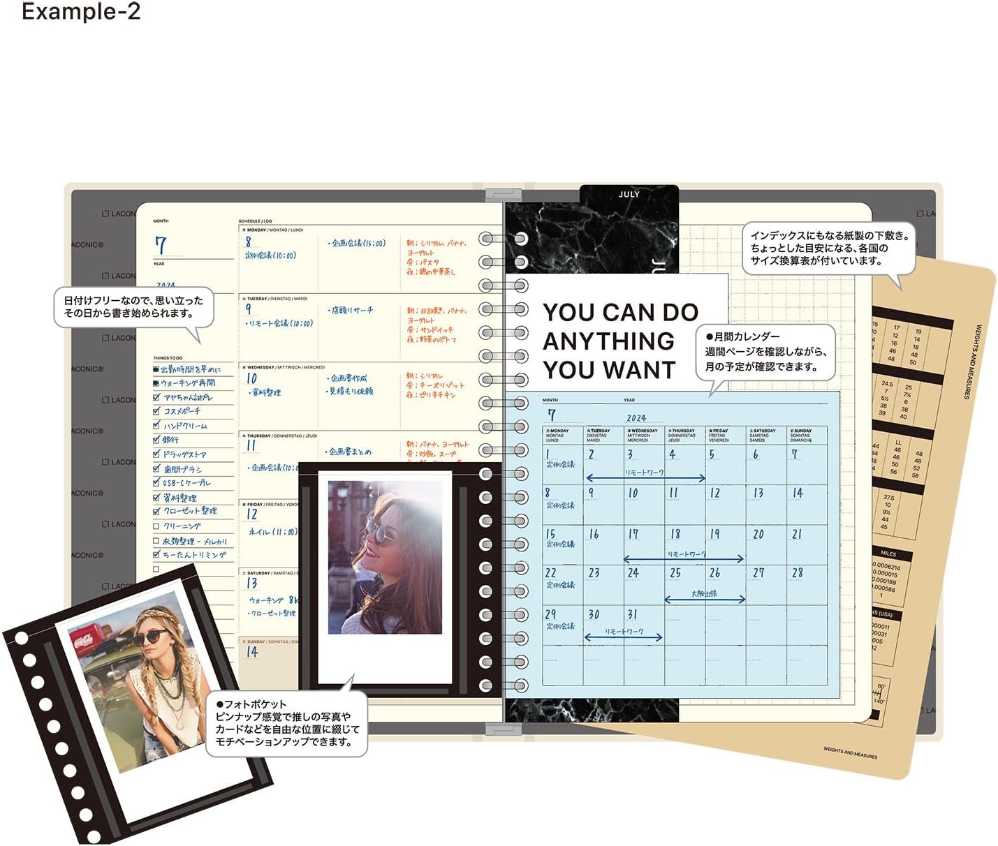 Laconic A5 Flex 20 Ring Binder - Gray