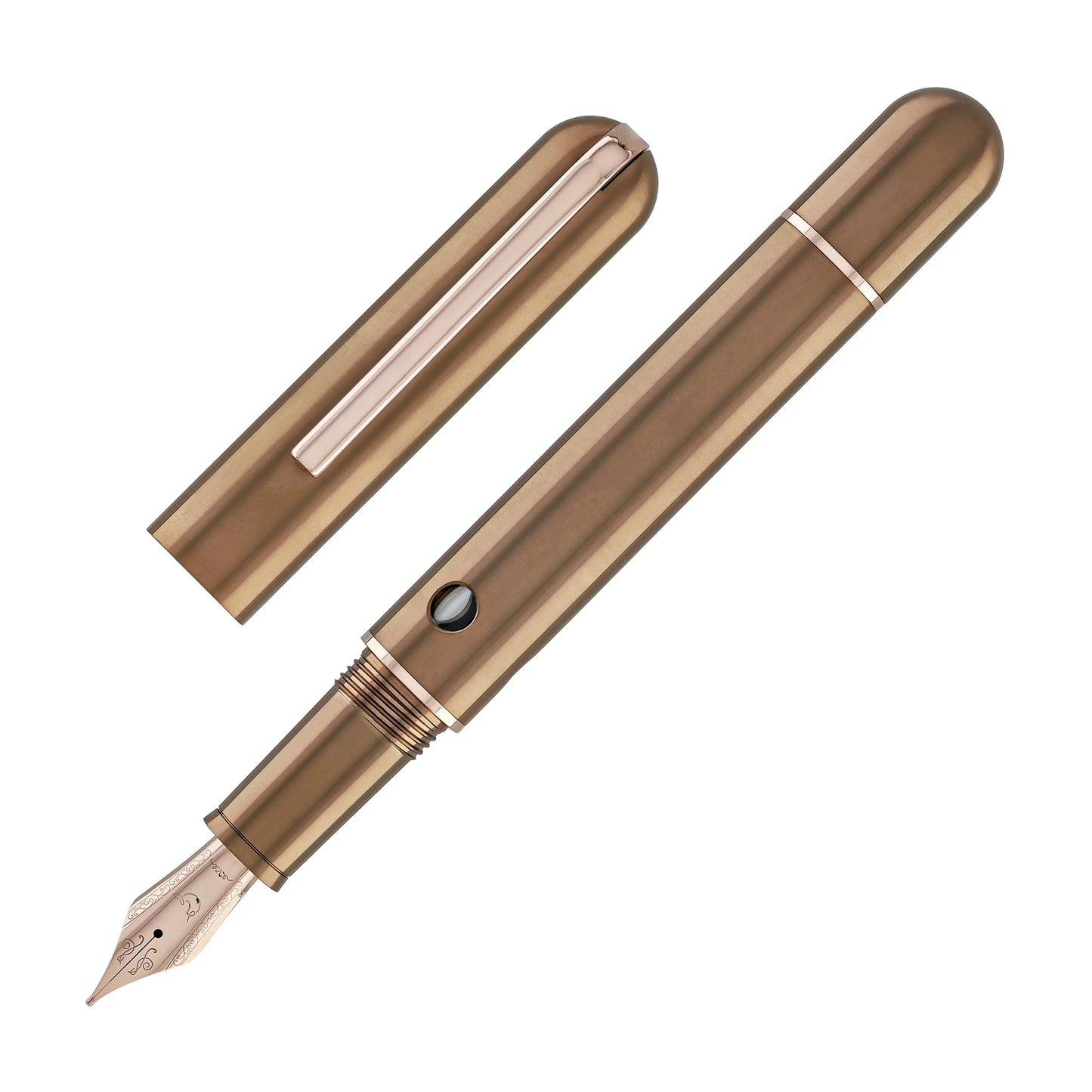 Nahvalur Nautilus Ti Fountain Pen - Toffee