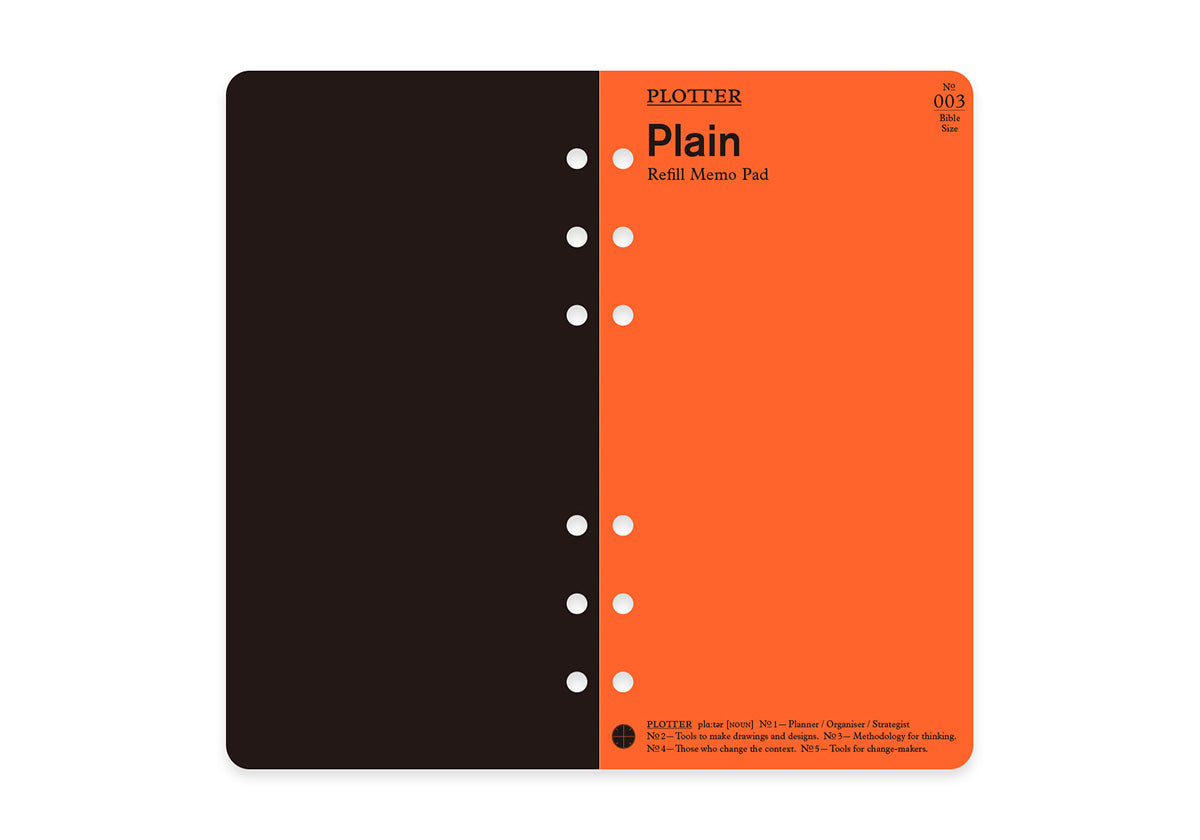 PLOTTER Refill Memo Pad Plain (80 Sheets) - Bible Size
