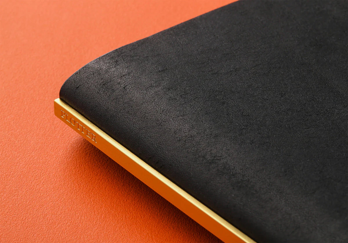 PLOTTER Narrow Size Pueblo 6-Ring Leather Binder - Black