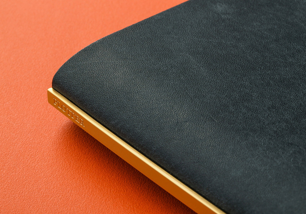 PLOTTER Mini Size Pueblo 6-Ring Leather Binder - Navy