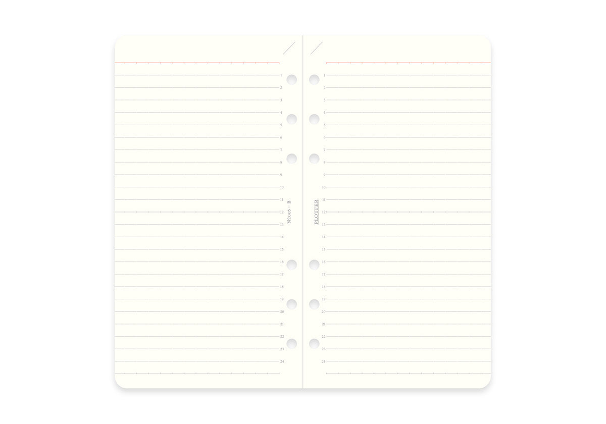 PLOTTER Refill Memo Pad 6mm Ruled (80 Sheets) - Bible Size