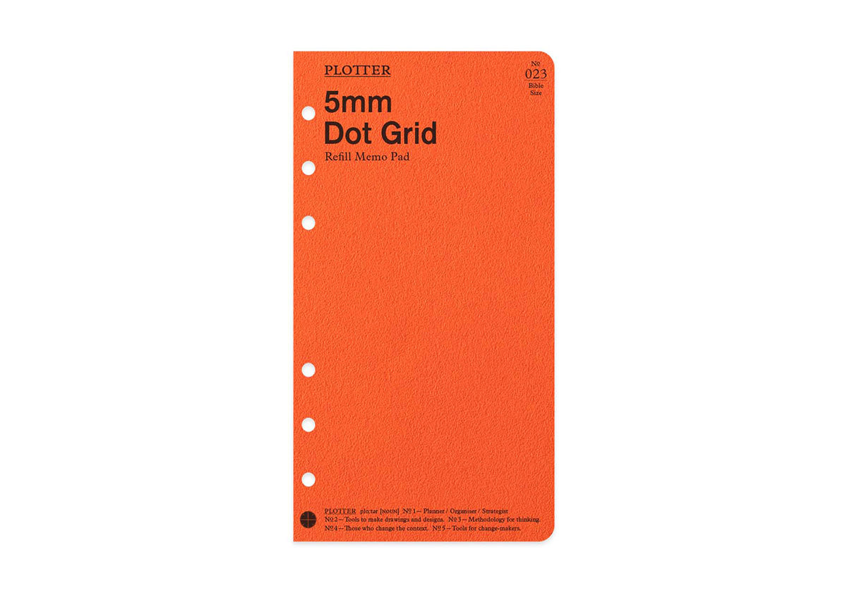 PLOTTER Refill Memo Pad 5mm Dot Grid (80 Sheets) - Bible Size