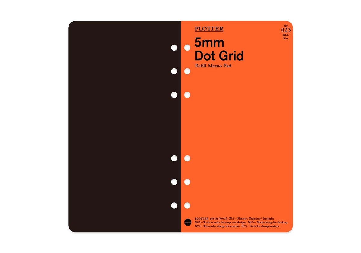 PLOTTER Refill Memo Pad 5mm Dot Grid (80 Sheets) - Bible Size