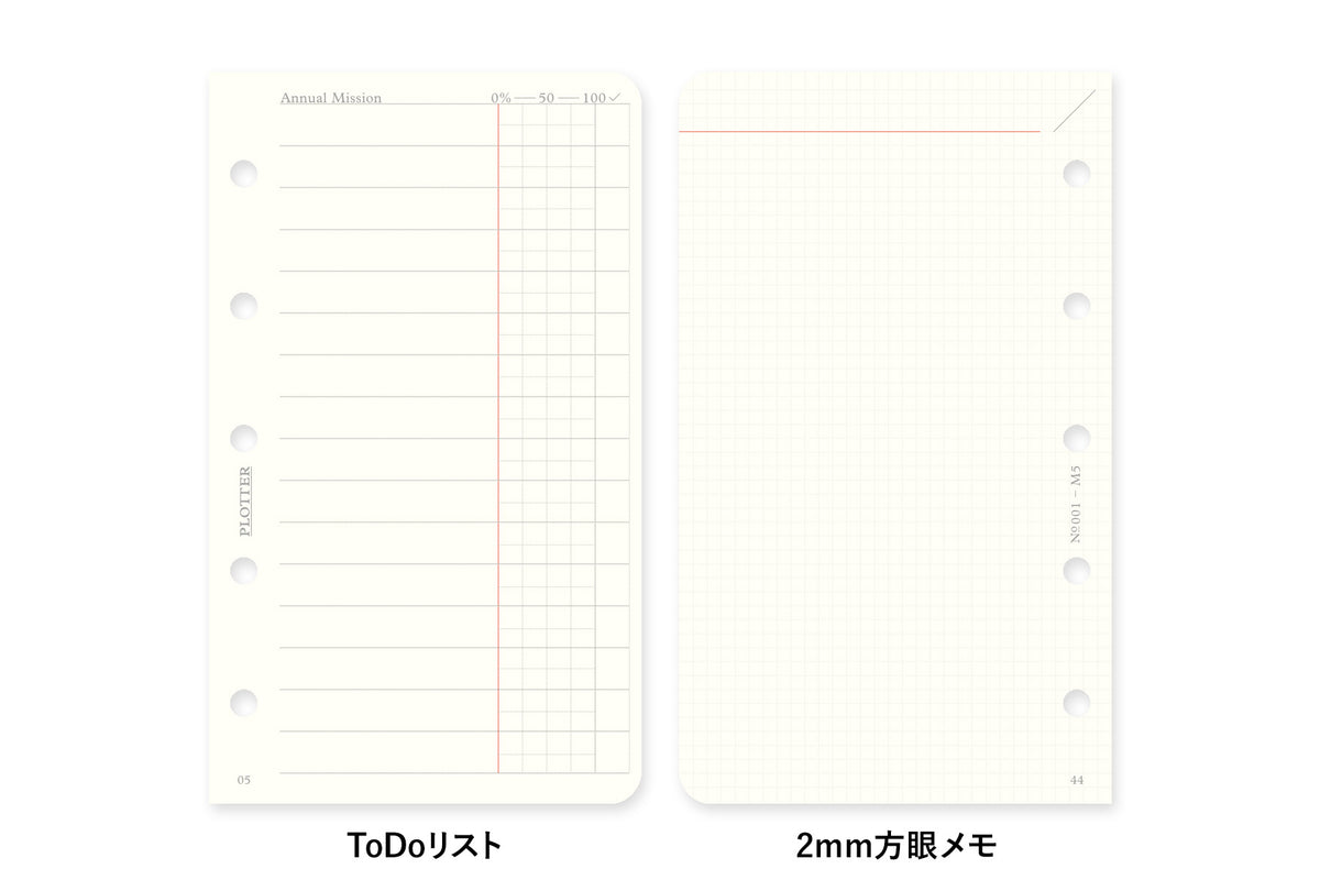 PLOTTER DIARY 2027 Monthly Schedule Refill - Mini 5 Size