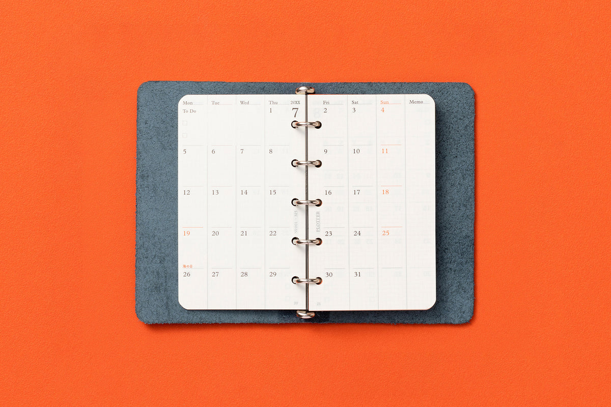 PLOTTER DIARY 2027 Monthly Schedule Refill - Mini 5 Size