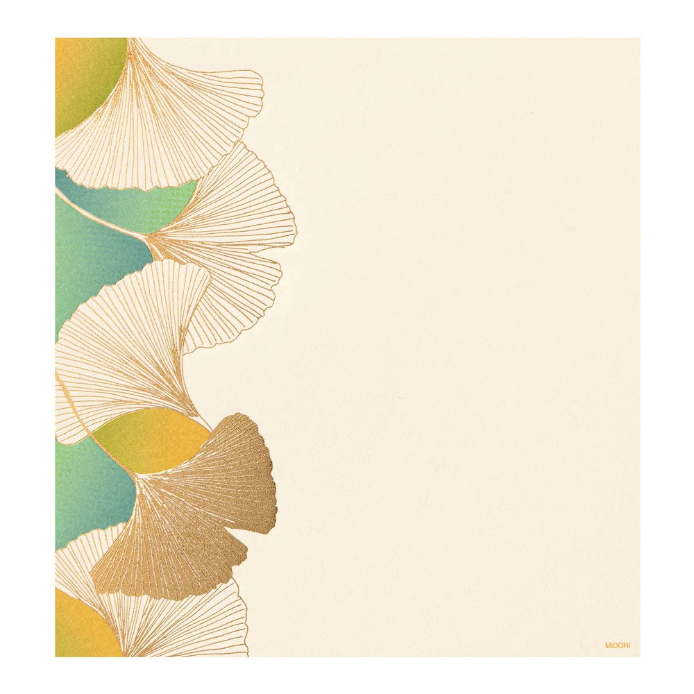 Midori Letterpad - Dancing Ginkgo (Foil Stamping)