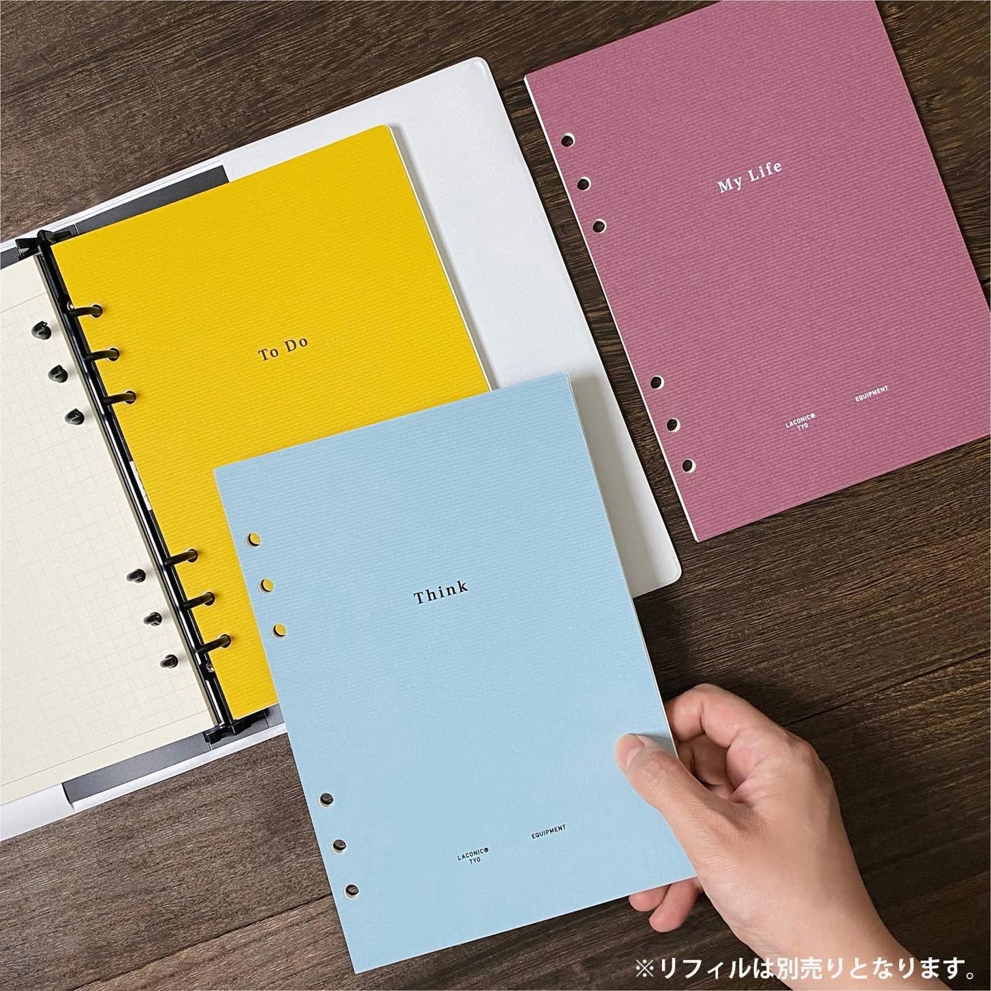 Laconic Style Note A5 6-Ring Binder - Navy