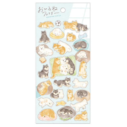 Mind Wave Ohirune Family Sticker - Shiba Inu