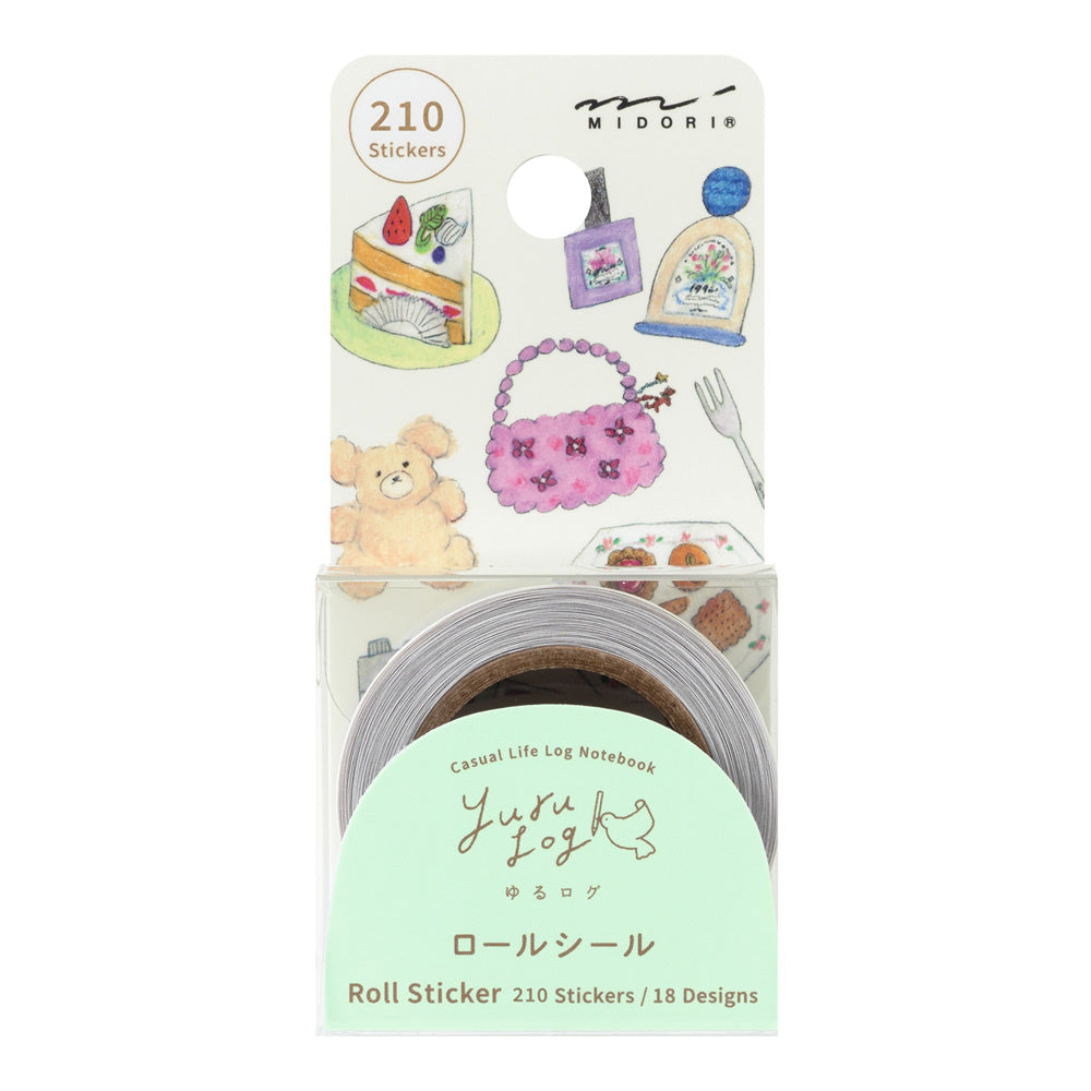 Midori Yuru Log Roll Stickers - Motifs