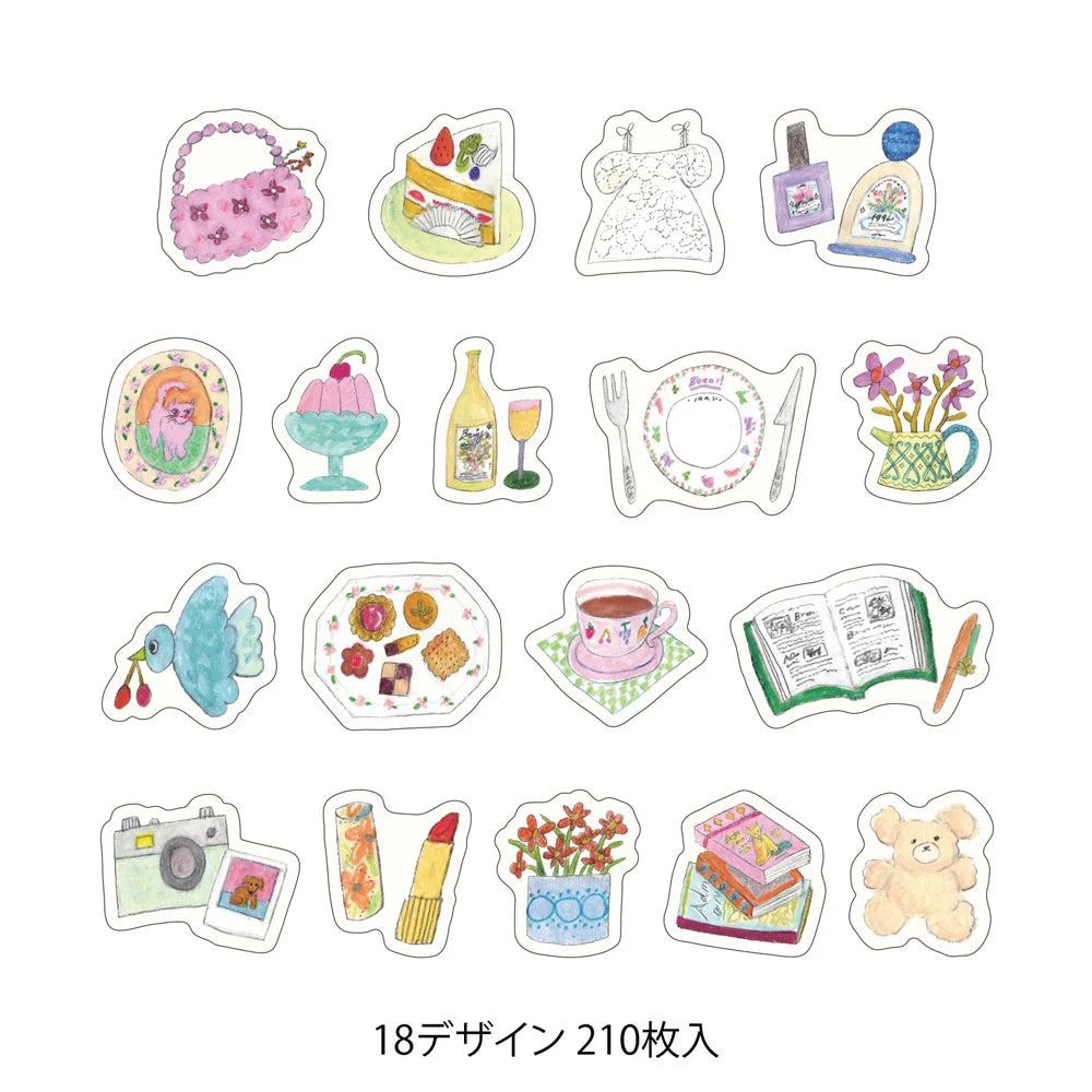 Midori Yuru Log Roll Stickers - Motifs