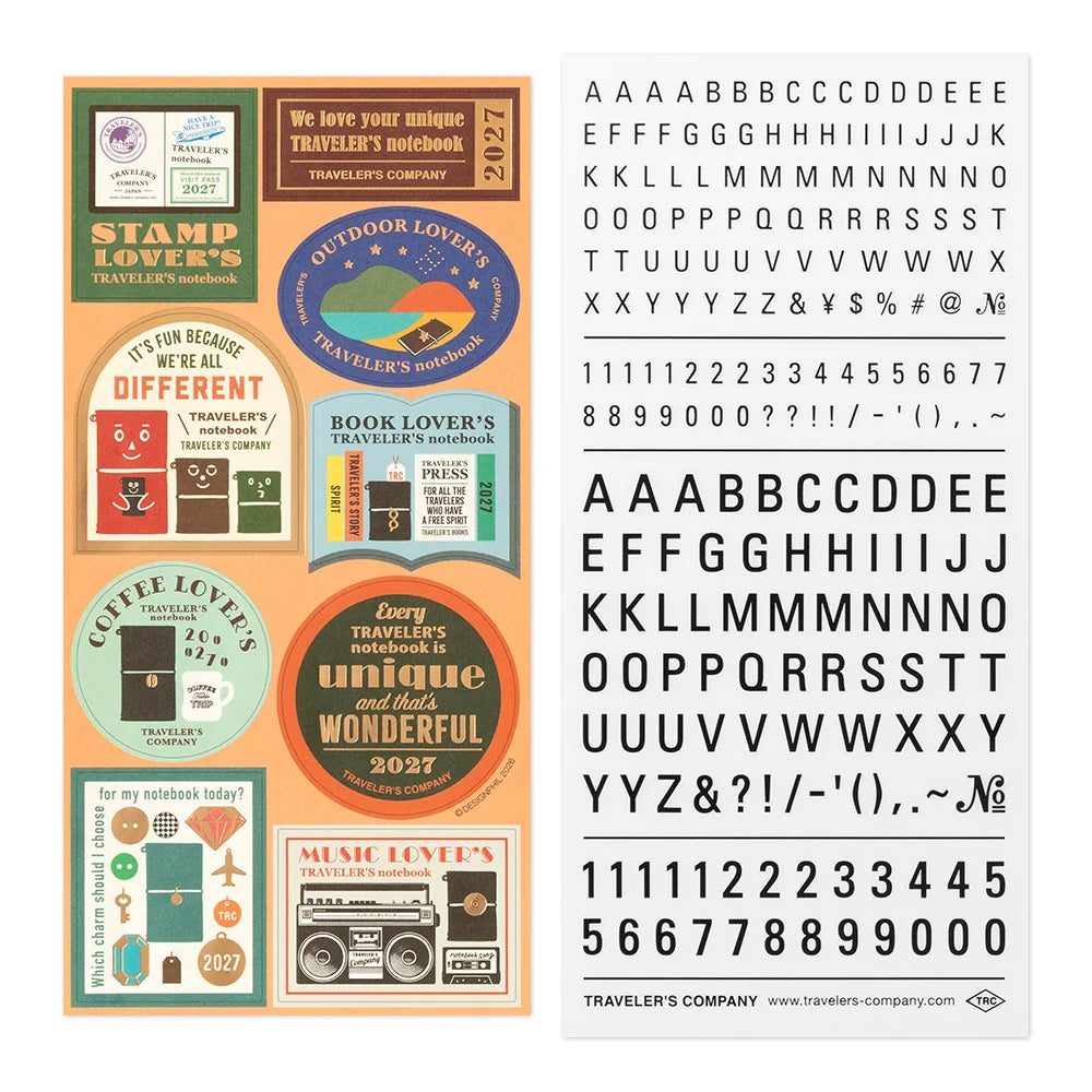 TRAVELER'S 2027 Customized Sticker Set