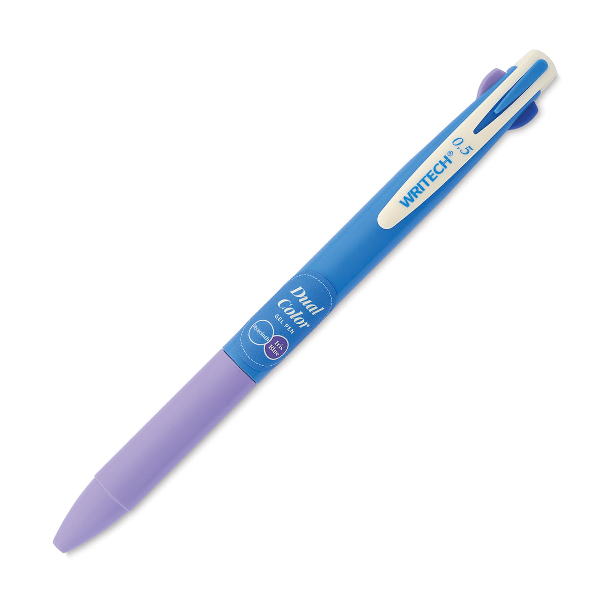 Writech Retractable Vintage Dual 2-in-1 Gel Pen - Hyacinth/Iris Blue