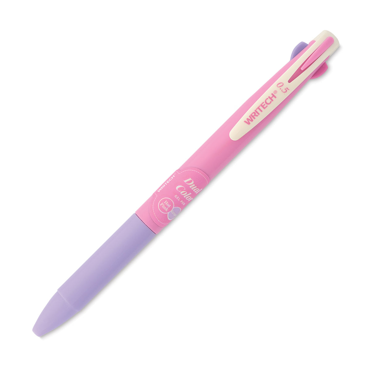 Writech Retractable Vintage Dual 2-in-1 Gel Pen - Hot Pink/Grape