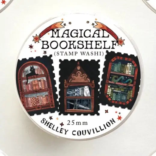 Shelly Couvillion Stamp Washi Tape - Magical Bookshelf