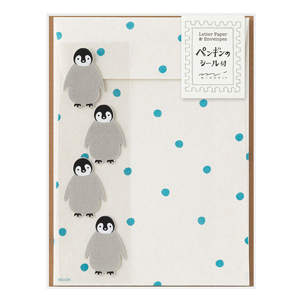 Midori Animal Letter Set - Penguin