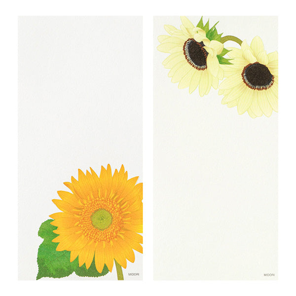 Midori Message Letterpad - Sunflower (Four Designs)