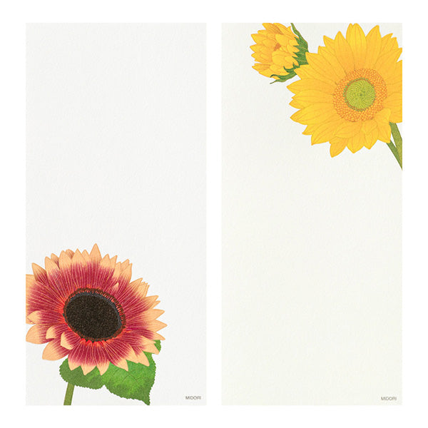 Midori Message Letterpad - Sunflower (Four Designs)