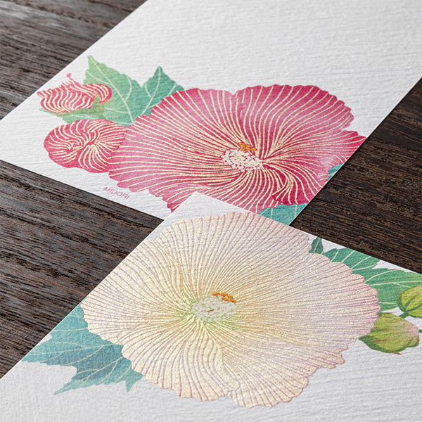 Midori Message Letterpad - Confederate Rose (Silk Printing)