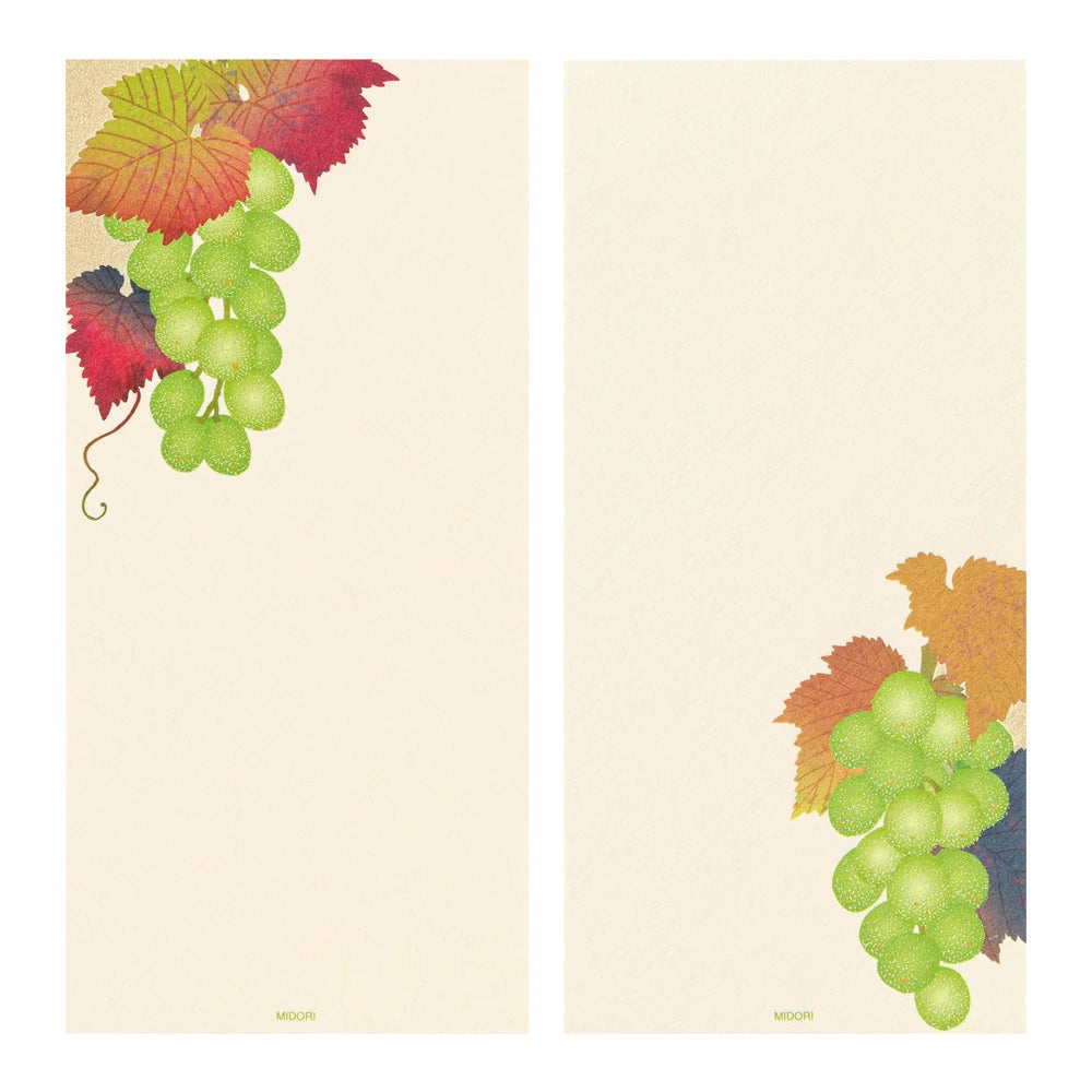 Midori Message Letterpad - Grapes (Silk Printing)