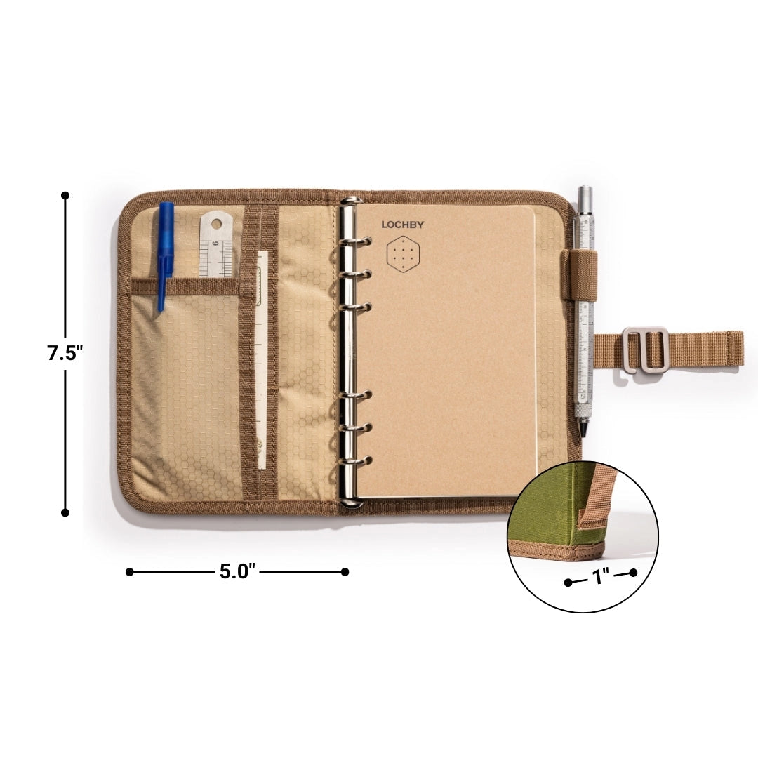 LOCHBY A6 6-Ring Field Binder - Olive