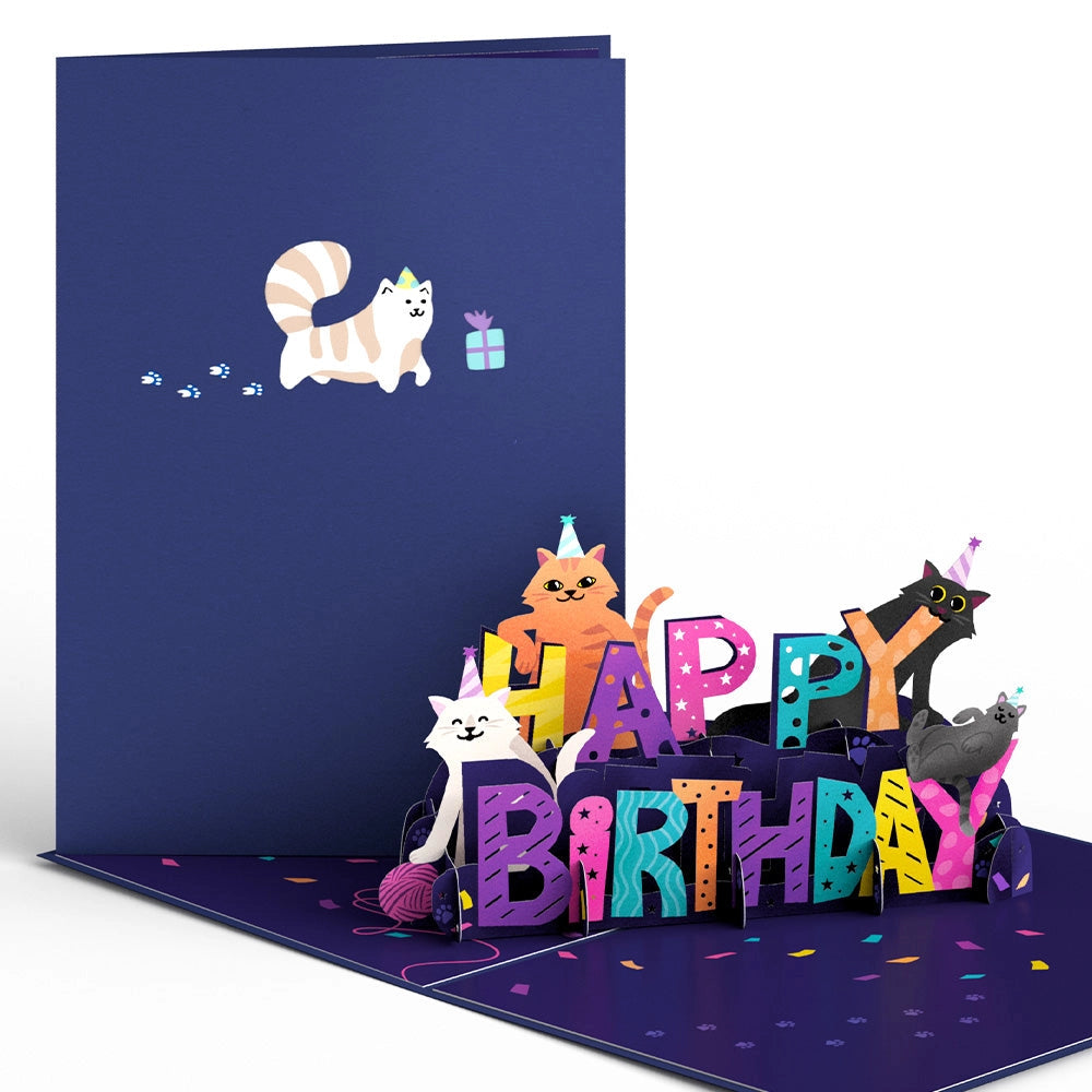 Lovepop Pop-Up Card - Playful Cats Birthday