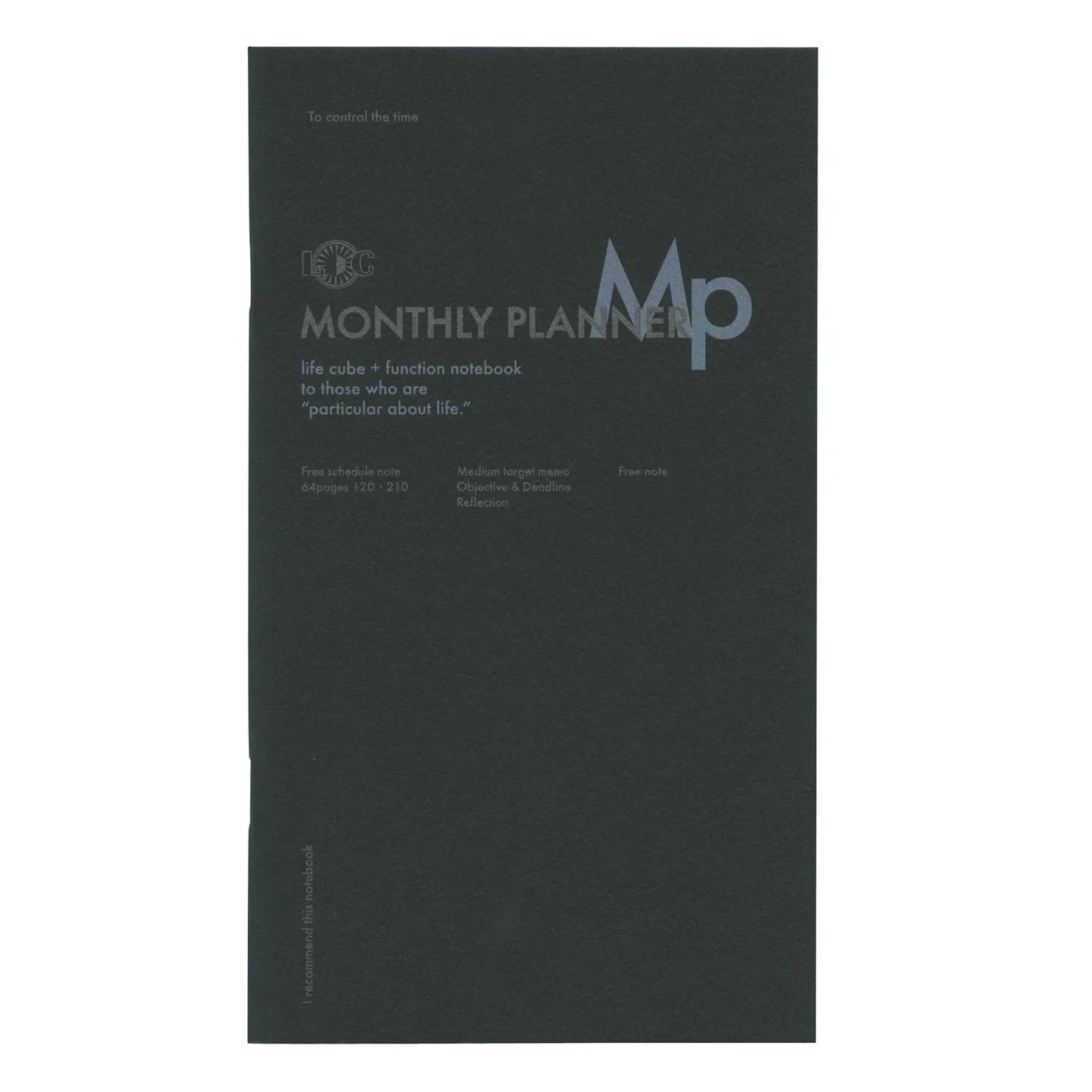 Luddite Function Notebook - Undated Monthly Planner (Black)