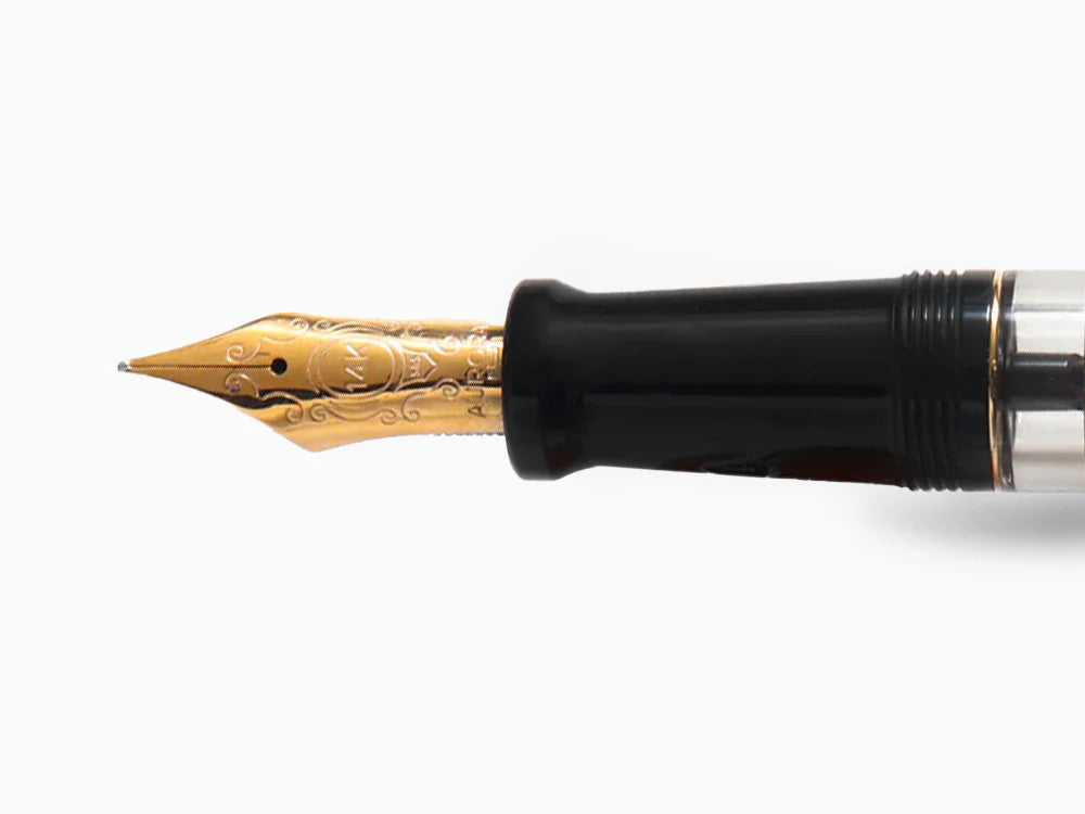 Aurora Optima Auroloide Fountain Pen - Orange - Gold Trim