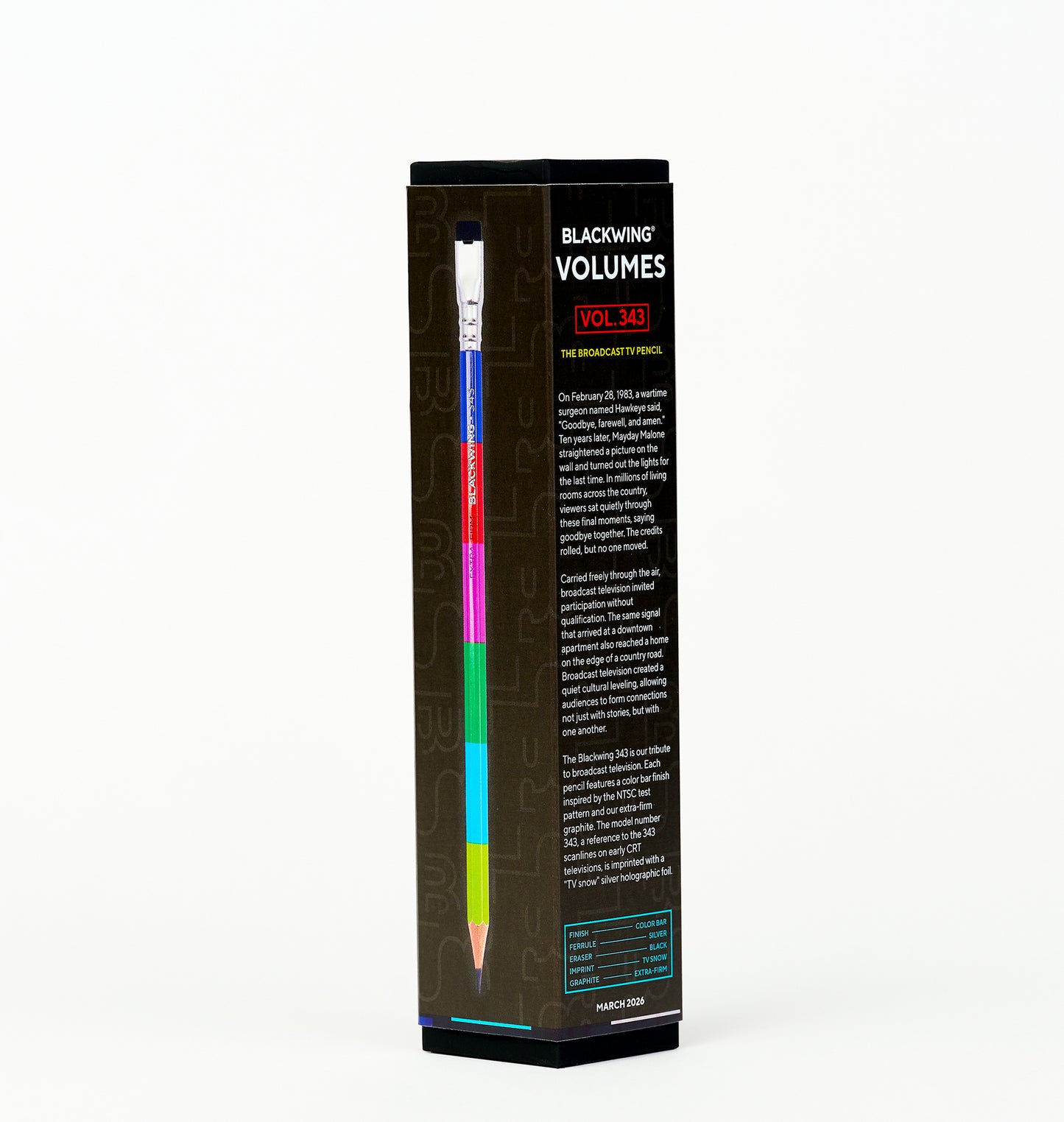 Blackwing Volume 343 Pencils - The Brodcast TV Collection (Set of 12 - Extra Firm)