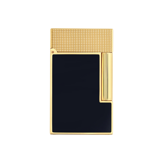 S.T. Dupont Ligne 2 Lighter - Micro Diamond Head: Lacquered Blue & Gold (Perfect Ping)