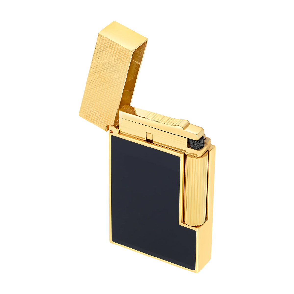 S.T. Dupont Ligne 2 Lighter - Micro Diamond Head: Lacquered Blue & Gold (Perfect Ping)