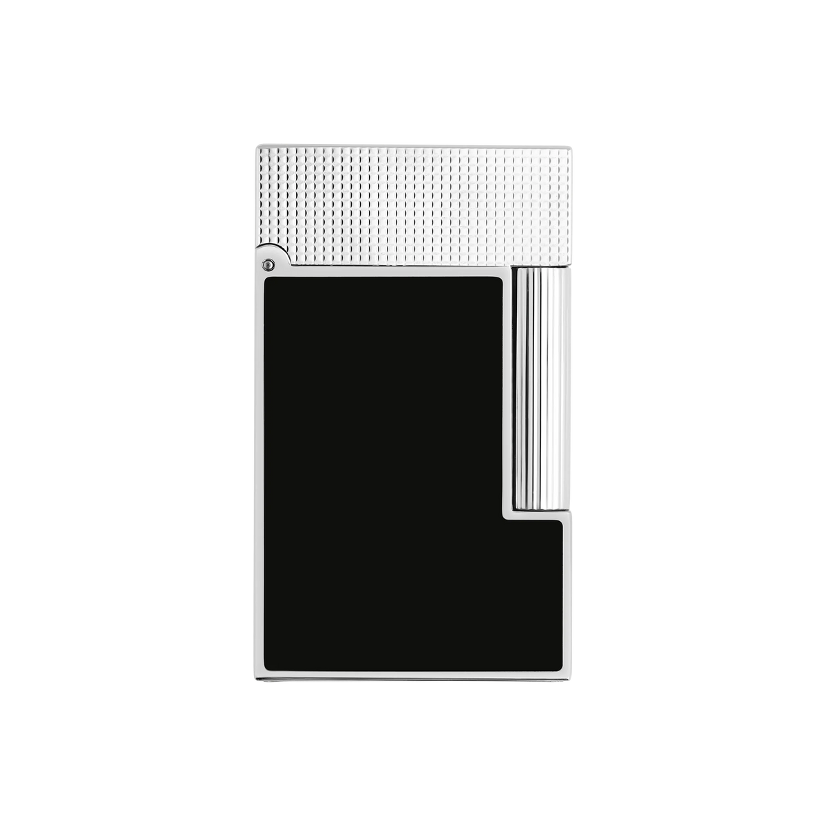 S.T. Dupont Ligne 2 Lighter - Micro Diamond Head: Lacquered Black & Palladium (Perfect Ping)