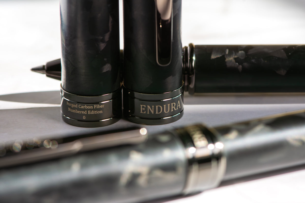 Conklin Endura Rollerball - Forged Carbon Fiber with Gunmetal Trim