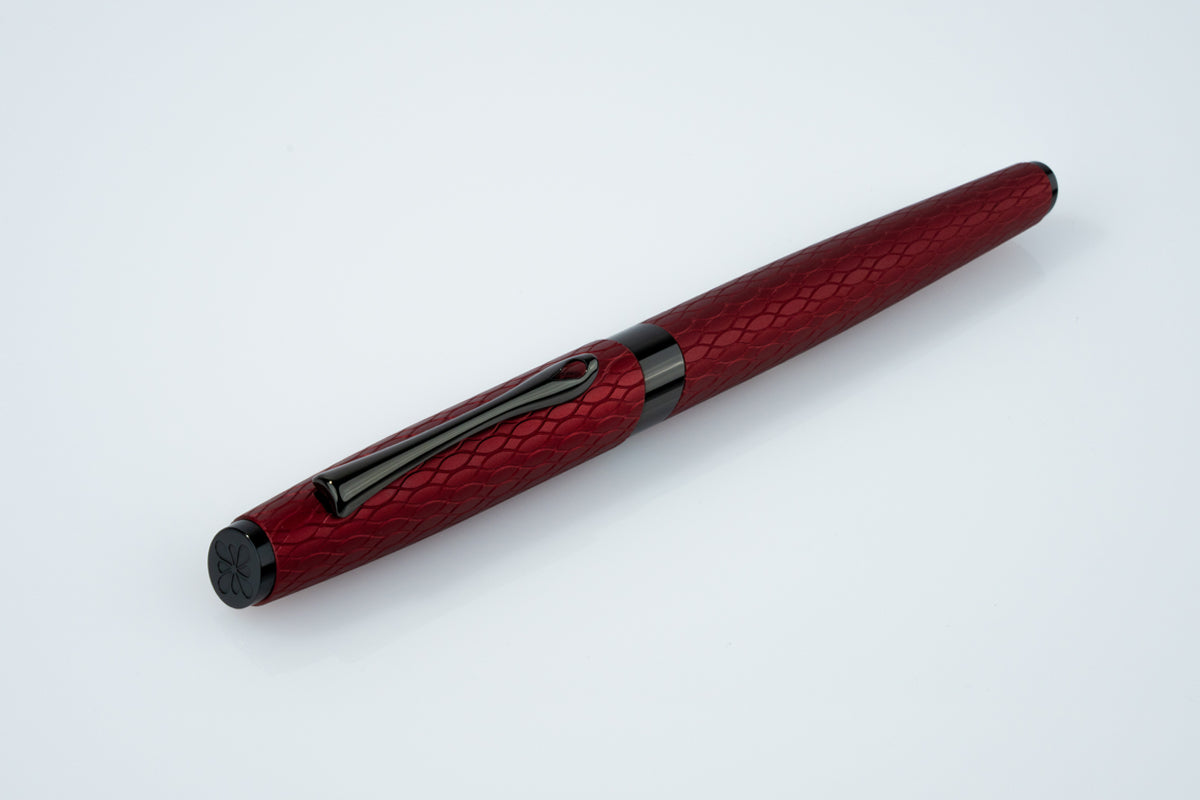 Diplomat Cobra Rollerball - Burgundy Guilloche