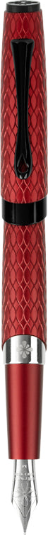 Diplomat Cobra Fountain Pen - Burgundy Guilloche