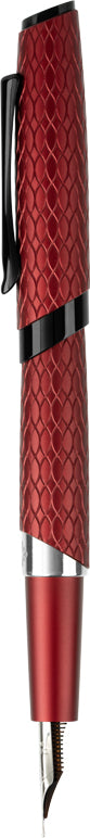 Diplomat Cobra Fountain Pen - Burgundy Guilloche