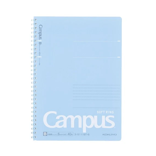 KOKUYO Campus Soft Ring B5 Notebook - Blue (6mm Dot Lined)